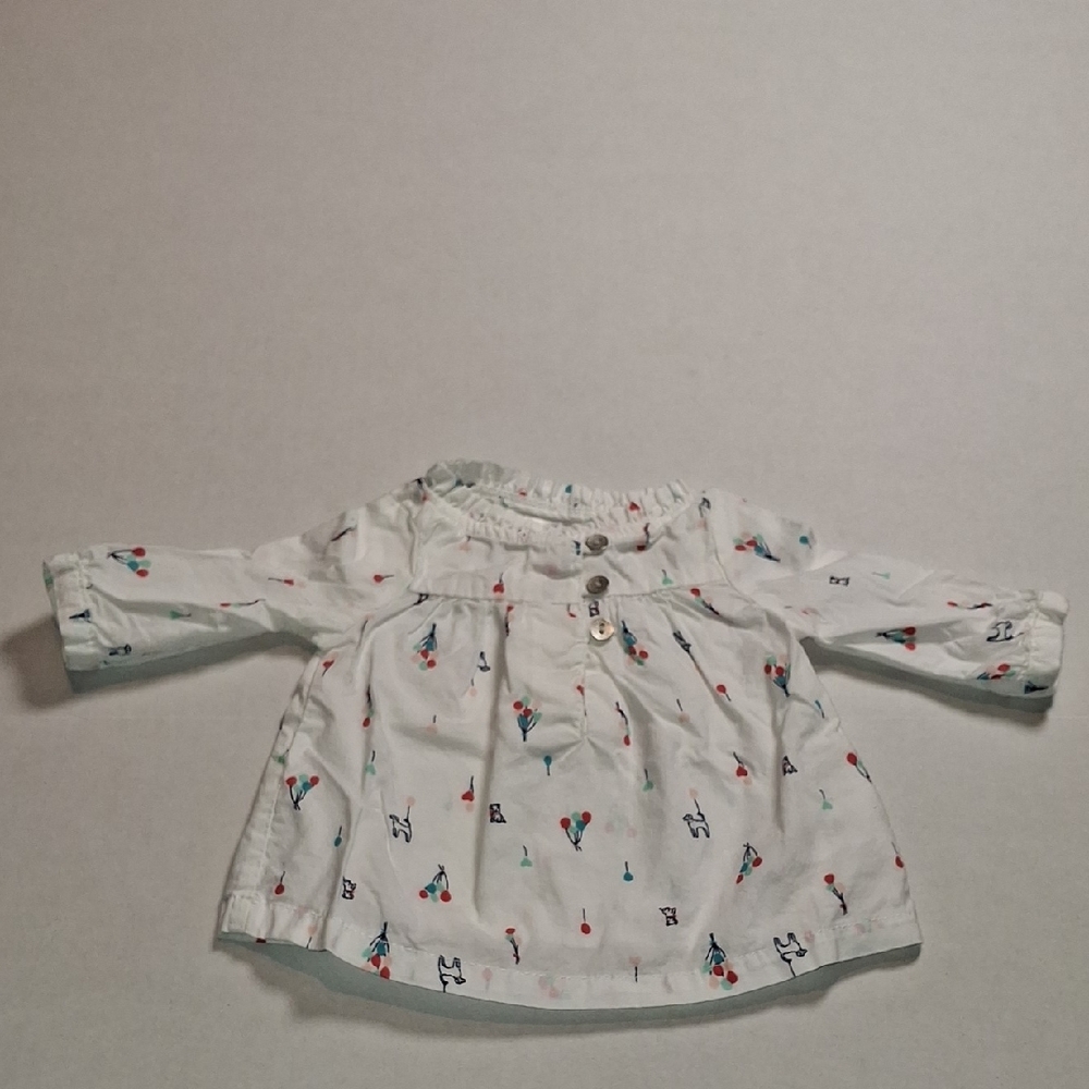 White Kids Shirt with Colorful Print